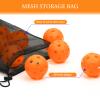 16 Pack 2.83 Inch Plastic Baseballs Pickleball,Plastic Training Balls Lightweight Hollow Softballs with Drawstring Bag for Hitting Indoor Outdoor(Orange) view 4