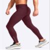 Pudolla Men's Thermal Running Tights with 3 Zipper Pockets Workout Compression Leggings Cycling Pants for Men Hiking Jogging(Wine X-Large) view 2