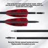 28"/30" Archery Carbon Arrows Spine 400/500 with 4" Natural True Feather and Detachable Tip Target Shooting Arrows for Recurve and Compound and Traditional Bows (12 Pack) (28 inches,Spine 400) view 3