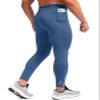 Pudolla Men's Thermal Running Tights with 3 Zipper Pockets Workout Compression Leggings Cycling Pants for Men Hiking Jogging(Dark Blue X-Large) view 1