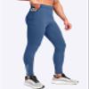 Pudolla Men's Thermal Running Tights with 3 Zipper Pockets Workout Compression Leggings Cycling Pants for Men Hiking Jogging(Dark Blue X-Large) view 2