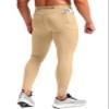 Pudolla Men's Thermal Running Tights with 3 Zipper Pockets Workout Compression Leggings Cycling Pants for Men Hiking Jogging(Dark Khaki Large) view 1
