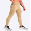 Pudolla Men's Thermal Running Tights with 3 Zipper Pockets Workout Compression Leggings Cycling Pants for Men Hiking Jogging(Dark Khaki Large) view 2