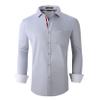 Alex Vando Mens Rayon Dress Shirts Wrinkle Free Regular Fit Stretch Button Down Shirt,Silver,XXL view 1