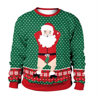 Colorful House Unisex's Ugly Christmas Jumper Sweater Printed Pullover, 3D Digital Print Sweatshirt(X-Large, Santa Claus03)