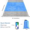 Beach Blanket, 79''83'' Picnic Blankets Waterproof Sandproof Oversize Blanket for 4-8 Adults, Portable Waterproof Soft Fast Drying Nylon, Outdoor Blanket for Travel, Camping, Hiking, Blue view 2
