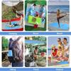 Beach Blanket, 79''83'' Picnic Blankets Waterproof Sandproof Oversize Blanket for 4-8 Adults, Portable Waterproof Soft Fast Drying Nylon, Outdoor Blanket for Travel, Camping, Hiking, Blue view 4