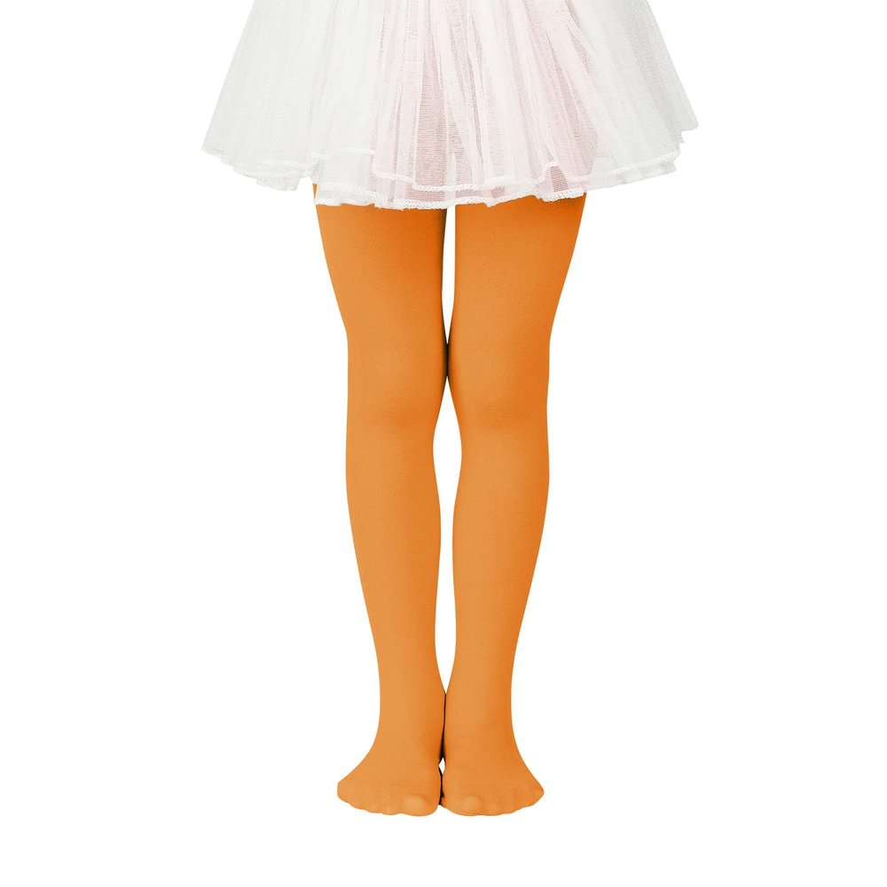 American Trends Baby Girls Tights Christmas Dance Leggings Toddler Ballet Orange Tights for Girls Warm Stockings for Girls Orange 1-3T