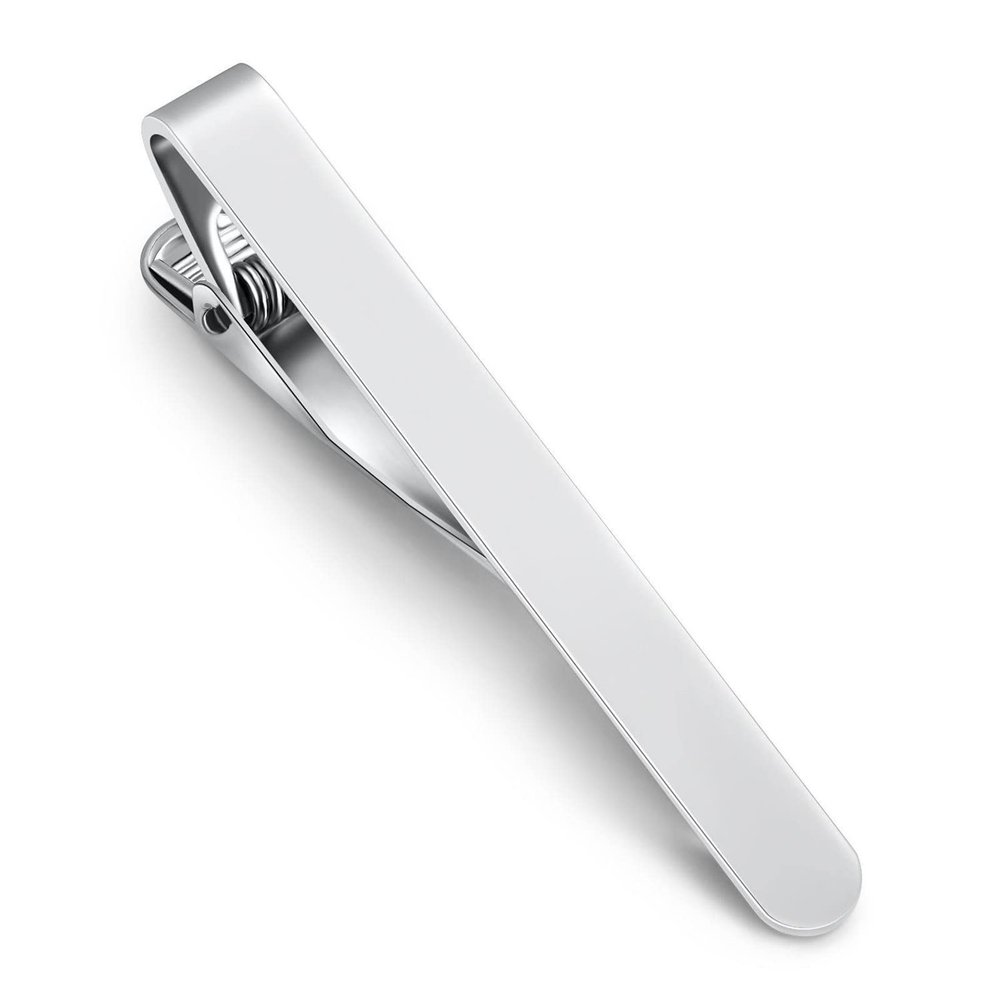1/2/3Pcs Tie Clips for Men Black Tie Bar Clip Set for Regular Ties Necktie for Wedding Anniversary Business and Best Gift Skiny Necktie Meeting and Daily Life Gold Silver Black-Round Silver
