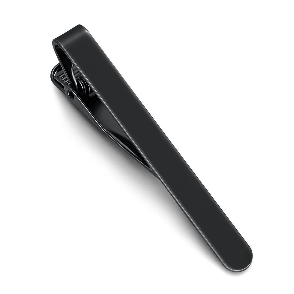 1/2/3Pcs Tie Clips for Men Black Tie Bar Clip Set for Regular Ties Necktie for Wedding Anniversary Business and Best Gift Skiny Necktie Meeting and Daily Life Gold Silver Black-Eound Black