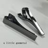 1/2/3Pcs Tie Clips for Men Black Tie Bar Clip Set for Regular Ties Necktie for Wedding Anniversary Business and Best Gift Skiny Necktie Meeting and Daily Life Gold Silver Black-Eound Black view 2
