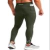 Pudolla Men's Thermal Running Tights with 3 Zipper Pockets Workout Compression Leggings Cycling Pants for Men Hiking Jogging(Olive Green X-Large) view 1