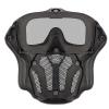 Tactical Mask with PC Goggles Air Filtration Fan Anti Fog Outdoor Airsoft Paintball Shooting Sports Gear view 3