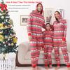 ANGELGGH Family Matching Christmas Onesie, Cute Vacation Bear Print One Piece Pajamas, Hooded Holiday Sleepwear Nightwear (Youth, 2-3T, Bear) view 2