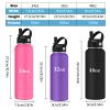 Personalized Water Bottles with Straw 24oz Custom Stainless Steel Sports Water Bottle with Engraved Name Text Customized Insulated Double Wall Water Bottles for School Sports view 4