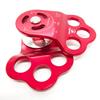 EMMRAGNO 30KN Climbing Single Pulley Climbing Three Hole Hitch Pulley Climbing Bearing Pulley, Hauling Pulley for Rock Climbing, Rappelling, Zipline Sports etc. view 3