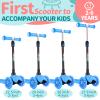 BELEEV A1 Scooter for Kids Ages 2-6, 3 Wheel Folding Scooter for Toddlers Girls Boys, PU Light-Up Wheels, 4 Adjustable Height, Lean to Steer, Non-Slip Deck, Kick Scooter for Children (Blue) view 2