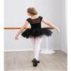 Stelle Ballet Shoes for Girls Soft Leather Dance Slippers Ballerina Shoes(Black,5MT) view 3
