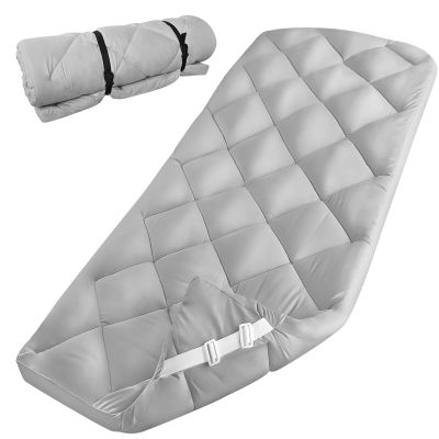 Cot Mattress Pad (Improved Thickness) Quilted Cot Pads for Camping, Sleeping Mattress Topper 30" X 75" for Camp/Rv Bunk/Narrow Twin Beds, Gray