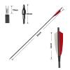 12PCS Spine 500 Pure Carbon Arrow Practice Hunting Arrows 28-31inch Archery Target Arrows for Compound Bows with 4" Turkey Feathers for Recurve Longbow (31Inch) view 3