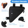 Bicycle Triangle Bag7.9" Bike Frame Storage Bag with Quick Release for Road & MTB | Frame Bag Compatible with All Bike Frames, Lightweight Oxford Fabric Pouch (Black) view 2