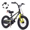 RoyalBaby Freestyle EZ Toddlers Kids Bike, Easy Learn Balancing to Biking, 12 Inch Balance & Pedal Bicycle, Instant Assembly Boys Girls Ages 2-4 Years, 12" Black view 1