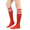 American Trends Red Over the Knee Socks Women Thigh High Knee High Athletic Socks 1 Pack Red White view 1
