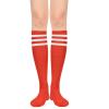 American Trends Red Over the Knee Socks Women Thigh High Knee High Athletic Socks 1 Pack Red White view 2