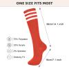 American Trends Red Over the Knee Socks Women Thigh High Knee High Athletic Socks 1 Pack Red White view 4