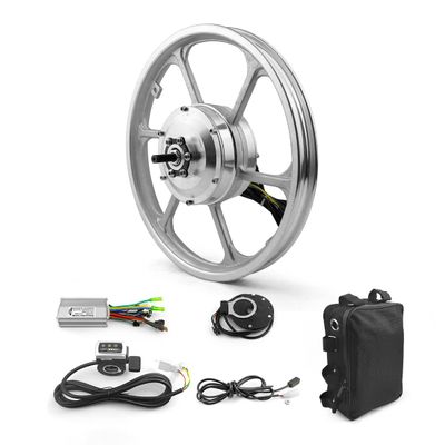 16 Inch 350W Brushless Geared Motor Mag Wheel with PAS Accelerator for Front Hub Drive Scooter Small Bike Bicycle Thumb Throttle24V350W