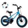 RoyalBaby Kids Bike EZ Freestyle, 14 Inch Balance Pedal Bicycle, Easy Learn Balancing to Biking Switchable Instant Assembly Boys Girls, 14" Blue view 1