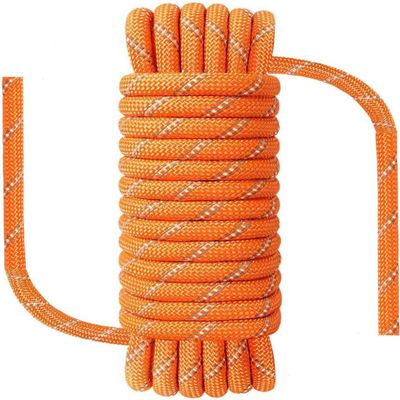 NorthPada 3/8 in (10mm) x 100 ft (30Meter) Static Nylon Heavy Duty Outdoor Climbing Rope for Knotting Practice, Arborist Tree Work, Marine Anchor Boat, Rappelling Emergency, Swing Orange