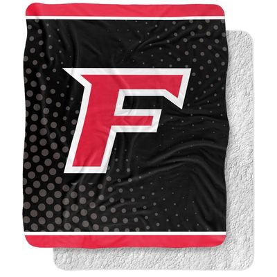 Fairfield University Stags Blanket, 50"x60" Logo Dots, Silky Touch Sherpa Back Super Soft Throw Blanket