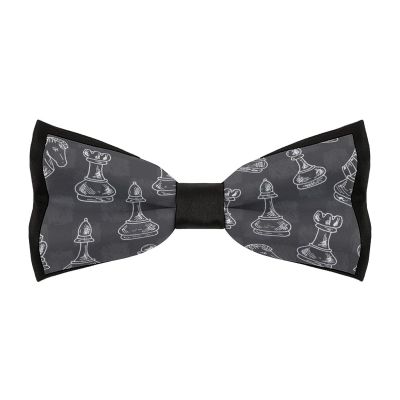 Chess Pieces Mens Bow Ties Classic Bowtie Pre-Tied Novel Fun Pattern for Any Age