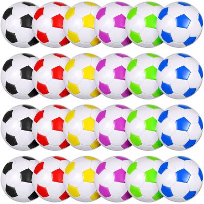 HyDren 24 Pack Soccer Balls Bulk with Pump Official Outside Christian Charity Donation Sport Soccer Balls Gifts for Teens Adults(Size 4,Multicolor)