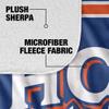 Houston Christian University Huskies Primary Logo Silky Touch Sherpa Back Super Soft Throw Blanket,Primary Logo view 4