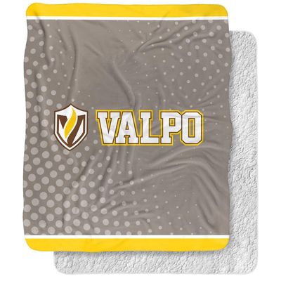 Valparaiso University Beacons Logo Dots Silky Touch Sherpa Back Super Soft Throw Blanket,Logo Dots