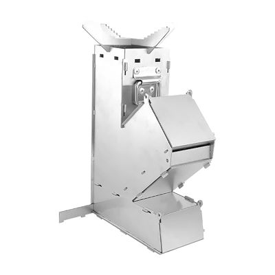 Detachable Portable Rocket Stove,Camping Wood Stove,Outdoor Collapsible Wood Burning Stove,Tent Stove,Stainless Steel,for Tent, Shelter, Heating and Cooking ( Color : Silver , Size : 11.5x5.5x18cm )