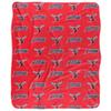 Delaware State University Hornets Logo Pattern Silky Touch Sherpa Back Super Soft Throw Blanket,Logo Pattern view 2