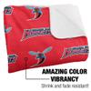Delaware State University Hornets Logo Pattern Silky Touch Sherpa Back Super Soft Throw Blanket,Logo Pattern view 3