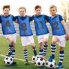 Hercicy 24 Pcs Youth Pinnies Soccer Pinnies Training Vest Adult Mesh Reversible Numbered Football Jersey(Medium,Red, Blue) view 2