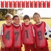 Hercicy 24 Pcs Youth Pinnies Soccer Pinnies Training Vest Adult Mesh Reversible Numbered Football Jersey(Medium,Red, Blue) view 3