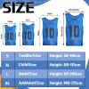 Hercicy 24 Pcs Youth Pinnies Soccer Pinnies Training Vest Adult Mesh Reversible Numbered Football Jersey(Medium,Red, Blue) view 4