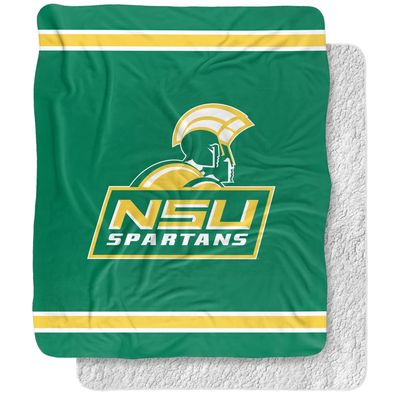 Norfolk State University Primary Logo Silky Touch Sherpa Back Super Soft Throw Blanket,Primary Logo