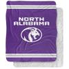 University of North Alabama Lions Primary Logo Silky Touch Sherpa Back Super Soft Throw Blanket,Primary Logo view 1