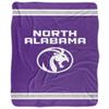 University of North Alabama Lions Primary Logo Silky Touch Sherpa Back Super Soft Throw Blanket,Primary Logo view 2