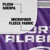 University of North Alabama Lions Primary Logo Silky Touch Sherpa Back Super Soft Throw Blanket,Primary Logo view 4