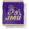 James Madison University Dukes Logo Dots Silky Touch Sherpa Back Super Soft Throw Blanket,Logo Dots view 1