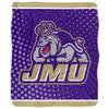 James Madison University Dukes Logo Dots Silky Touch Sherpa Back Super Soft Throw Blanket,Logo Dots view 2