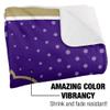 James Madison University Dukes Logo Dots Silky Touch Sherpa Back Super Soft Throw Blanket,Logo Dots view 3